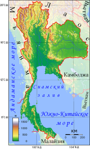 Географическая карта Таиланда