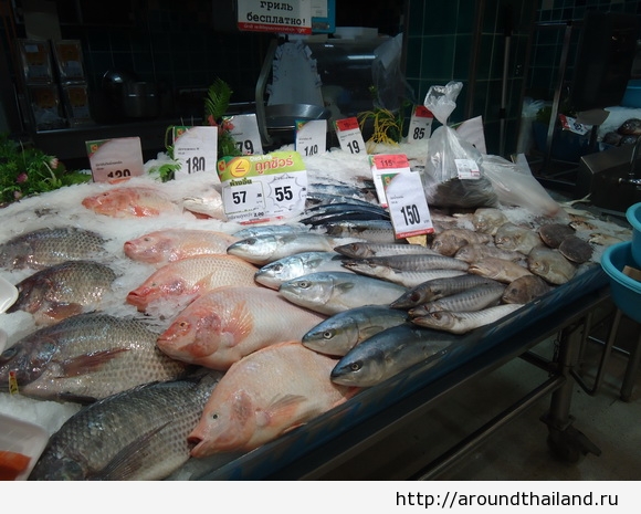 Рыба в Паттайе от 57 бат за 1 кг