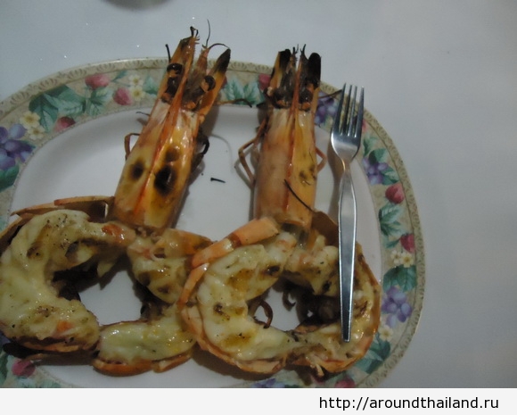 Большие креветки в Хуа Хине