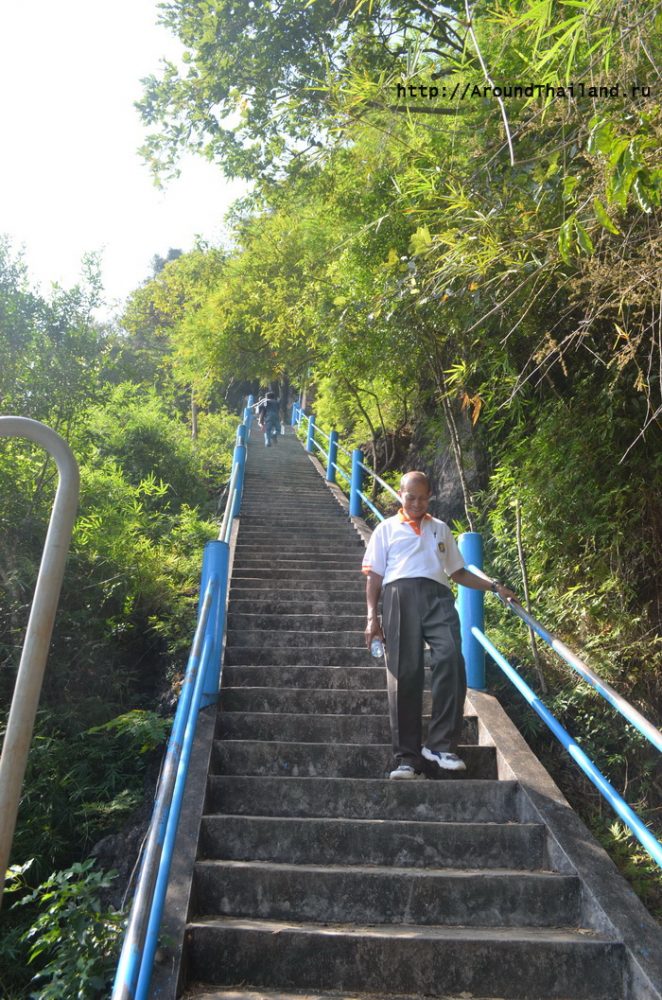 Тот самый дедушка, идет и улыбается