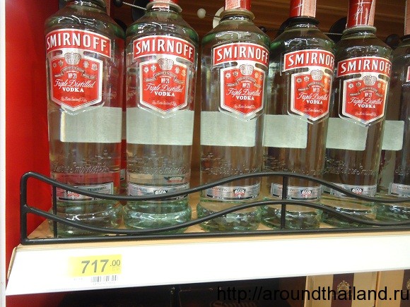 Водка Smirnoff в Паттайе