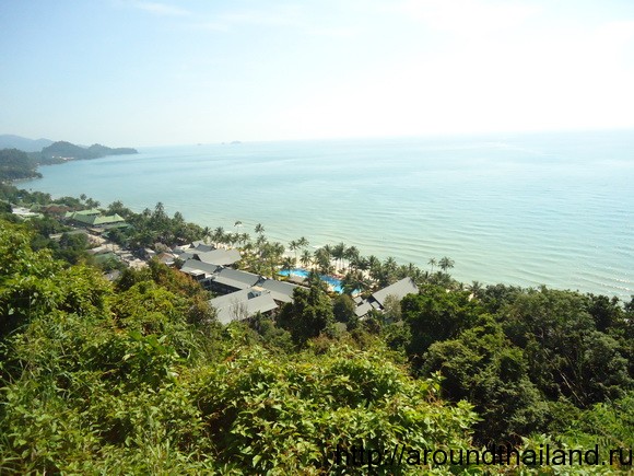 Пляж White Sand Beach с высоты